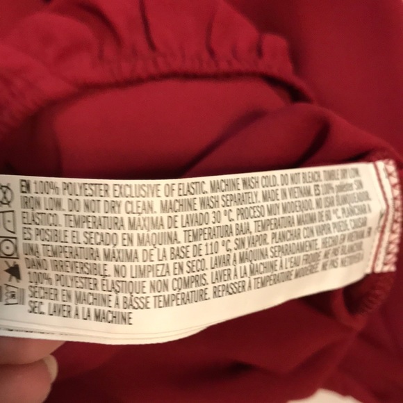 NWOT Forever 21 Red Crop Blouse - Picture 5 of 6